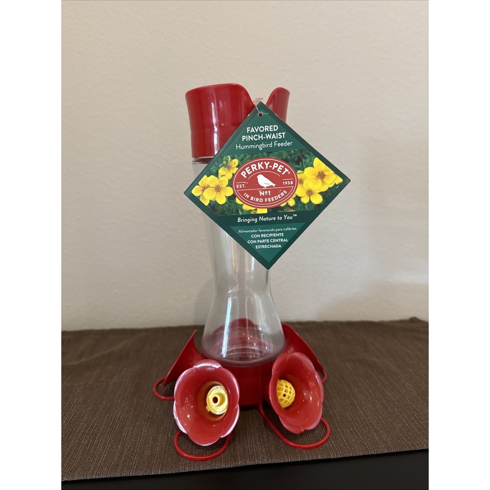 Perky-Pet Favored Pinch-Waist‎ Glass Hanging Squirrel-Resistant Nectar   - 16-oz